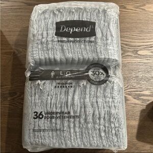 Depend Fresh Protection Adult Incontinence Underwear Men Large 36 ct